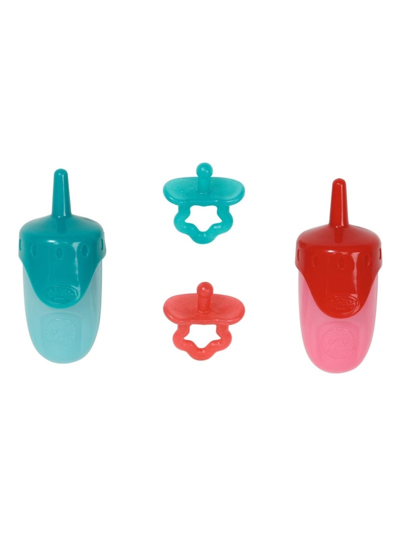 Baby Born Little biberon & t?tine 2sort 36cm Bleu Rouge - Kiabi