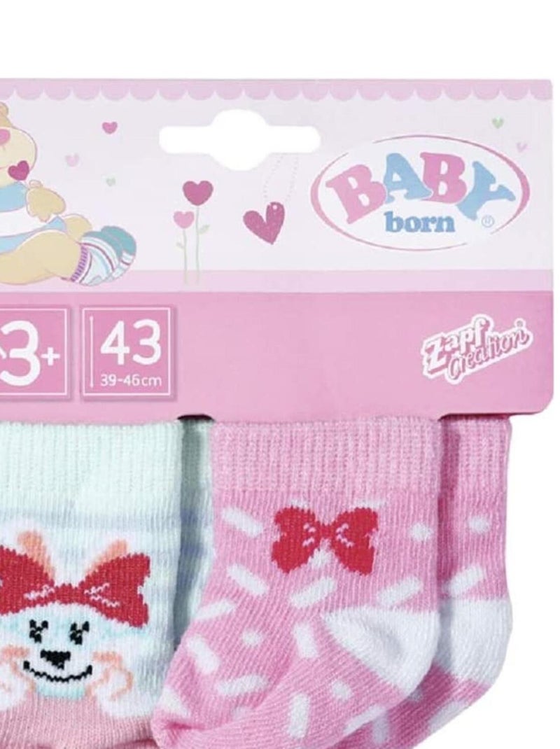 Baby born Set de 2 pairs de chaussettes pour les poupées de 43 cm N/A - Kiabi
