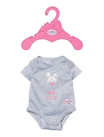 Baby Born Vêtements pour poupée 43 cm Body gris