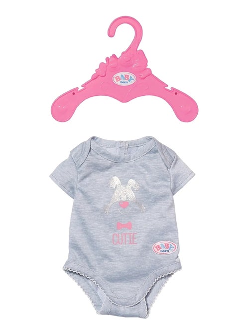 Baby Born Vêtements pour poupée 43 cm Body gris - Kiabi