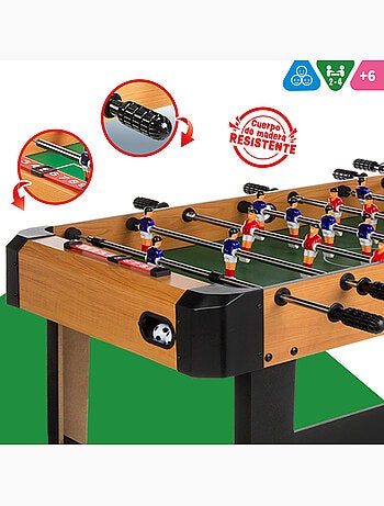 Baby-foot en bois avec pieds 121x61x79 cm cb games