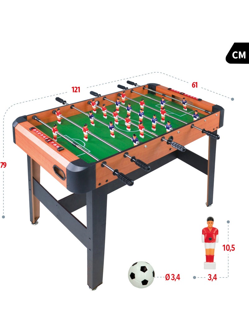 Baby-foot en bois avec pieds 121x61x79 cm cb games N/A - Kiabi