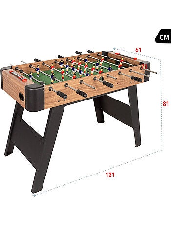 Baby-foot en bois avec pieds 121x61x81 cm cb games
