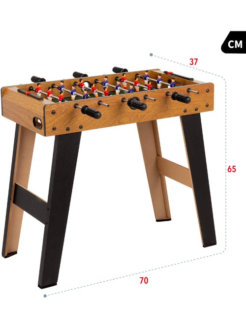 Baby-foot en bois avec pieds 70x37x65 cm cb games - Kiabi