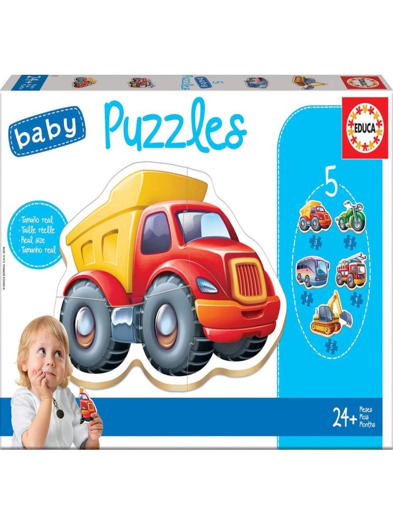 Baby puzzle - 5 puzzles - Les véhicules N/A - Kiabi