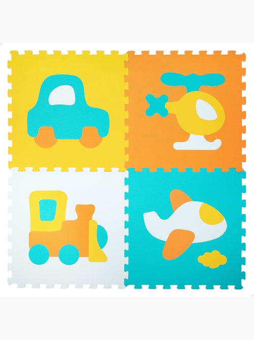 Baby puzzle carpet vehicles 4 pièces en caoutchouc mousse c'baby - Kiabi
