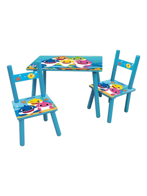 Baby Shark Table rectangulaire et deux chaises - Kiabi