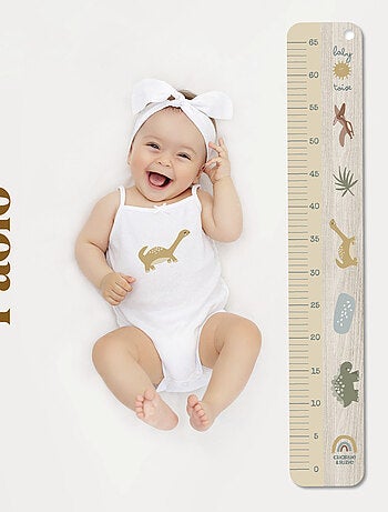 Baby toise en bois All Over Dino