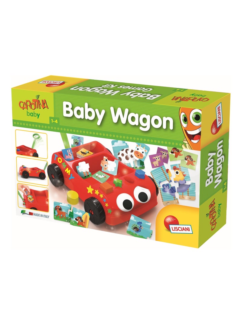 Baby Wagon Chariot à Tirer Carotina - Lisciani Multicolore - Kiabi