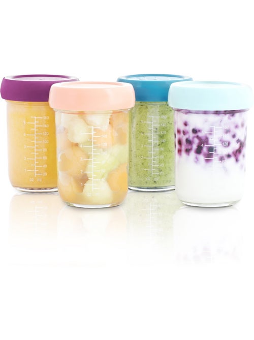 Babybols - Contenants en verre 4x220 ml 'Babymoov' - Kiabi Babybols - Contenants en verre 4x220 ml 'Babymoov' - Kiabi