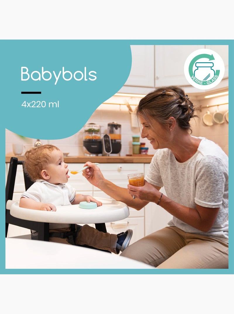 Babybols - Contenants en verre 4x220 ml 'Babymoov' Transparent - Kiabi