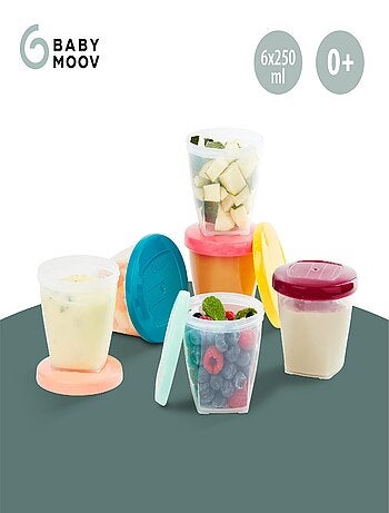 Babybols Kit L Pots de Conservation Hermétiques Réinscriptibles 6x250 ml 'Babymoov'