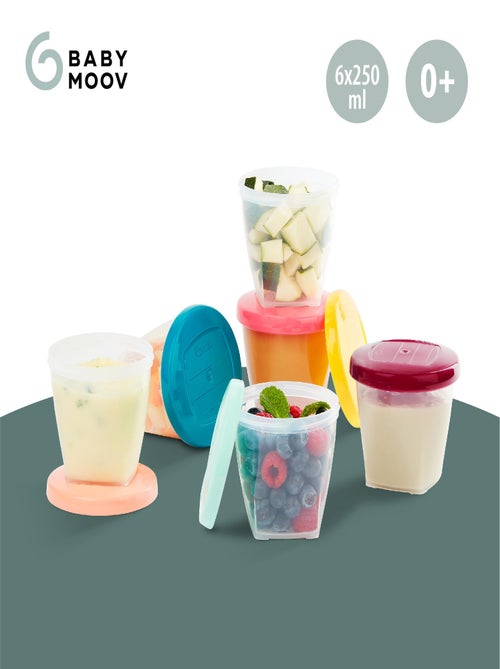 Babybols Kit L Pots de Conservation Hermétiques Réinscriptibles 6x250 ml 'Babymoov' - Kiabi
