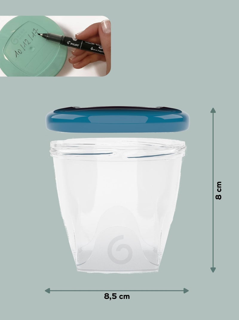 Babybols Kit L Pots de Conservation Hermétiques Réinscriptibles 6x250 ml 'Babymoov' Transparent - Kiabi