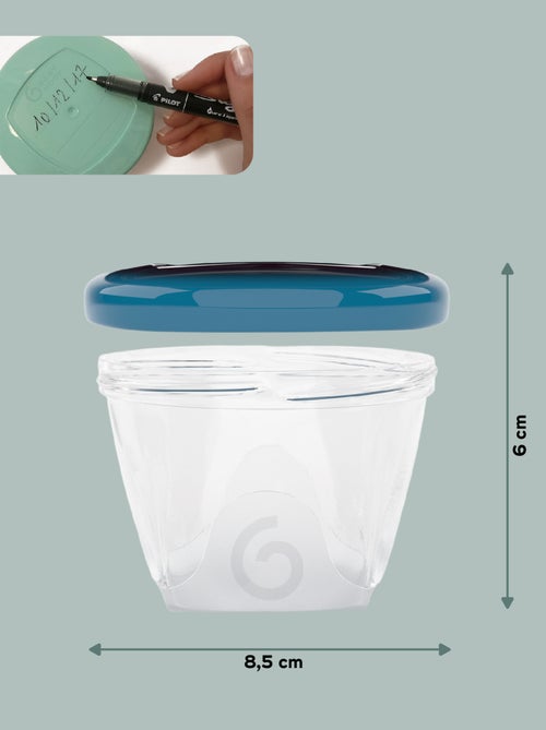 Babybols Kit M Pots de Conservation Hermétiques Réinscriptibles 6x180 ml 'Babymoov' - Kiabi