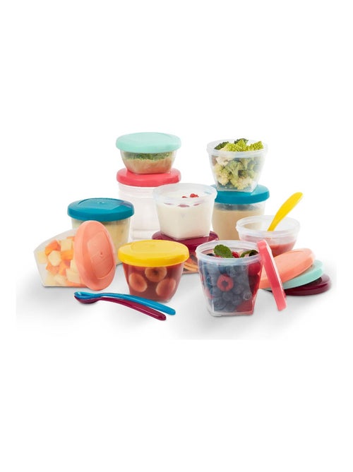 Babybols Kit XXL MultiSet 12 pots de conservation + 3 cuillères souples 'Babymoov' - Kiabi