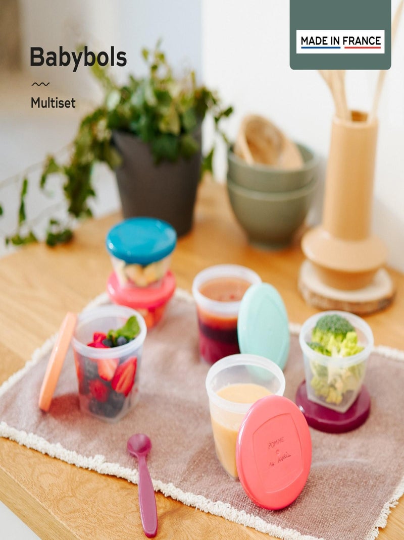 Babybols Kit XXL MultiSet 12 pots de conservation + 3 cuillères souples 'Babymoov' Transparent - Kiabi