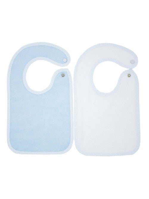 Babycalin - 2 bavoirs naissance plastifiés Bleu - Kiabi