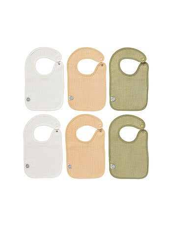 Babycalin - 6 Bavoirs bébé nid d'abeille - Bavoir naissance - Les Colorés