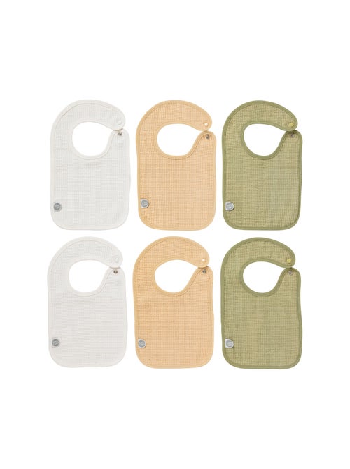 Babycalin - 6 Bavoirs bébé nid d'abeille - Bavoir naissance - Les Colorés - Kiabi