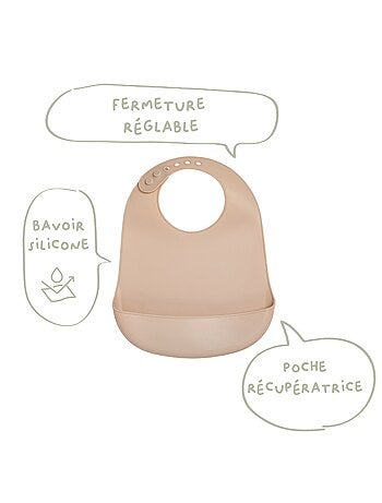 Babycalin - Bavoir bébé silicone 6 mois