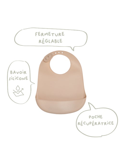 Babycalin - Bavoir bébé silicone 6 mois - Kiabi