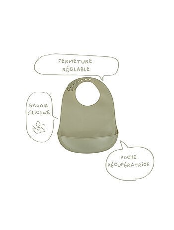 Babycalin - Bavoir bébé silicone 6 mois