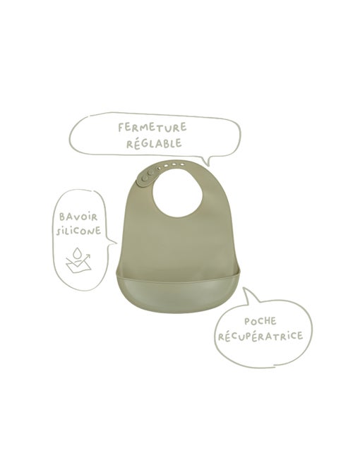 Babycalin - Bavoir bébé silicone 6 mois - Kiabi