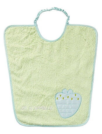 Babycalin - Bavoir maternelle avec étiquette nom - fraise