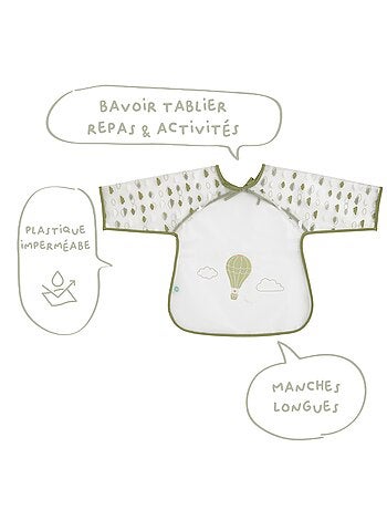 Babycalin - Bavoir tablier 12 mois - Montgolfière