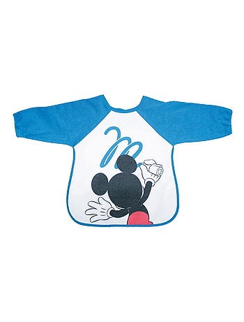 Babycalin - Bavoir tablier avec manche en éponge Disney Mickey - 12 mois