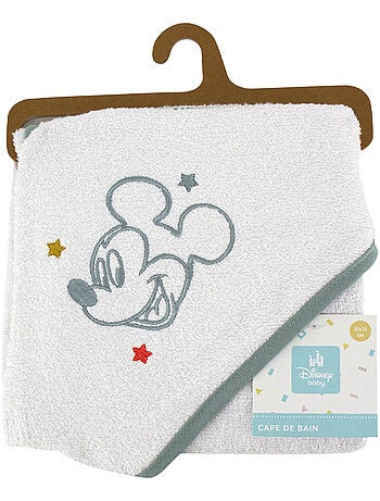 Babycalin - Cape de bain bébé Happy Minnie - Sortie de bain bébé 70x70 cm