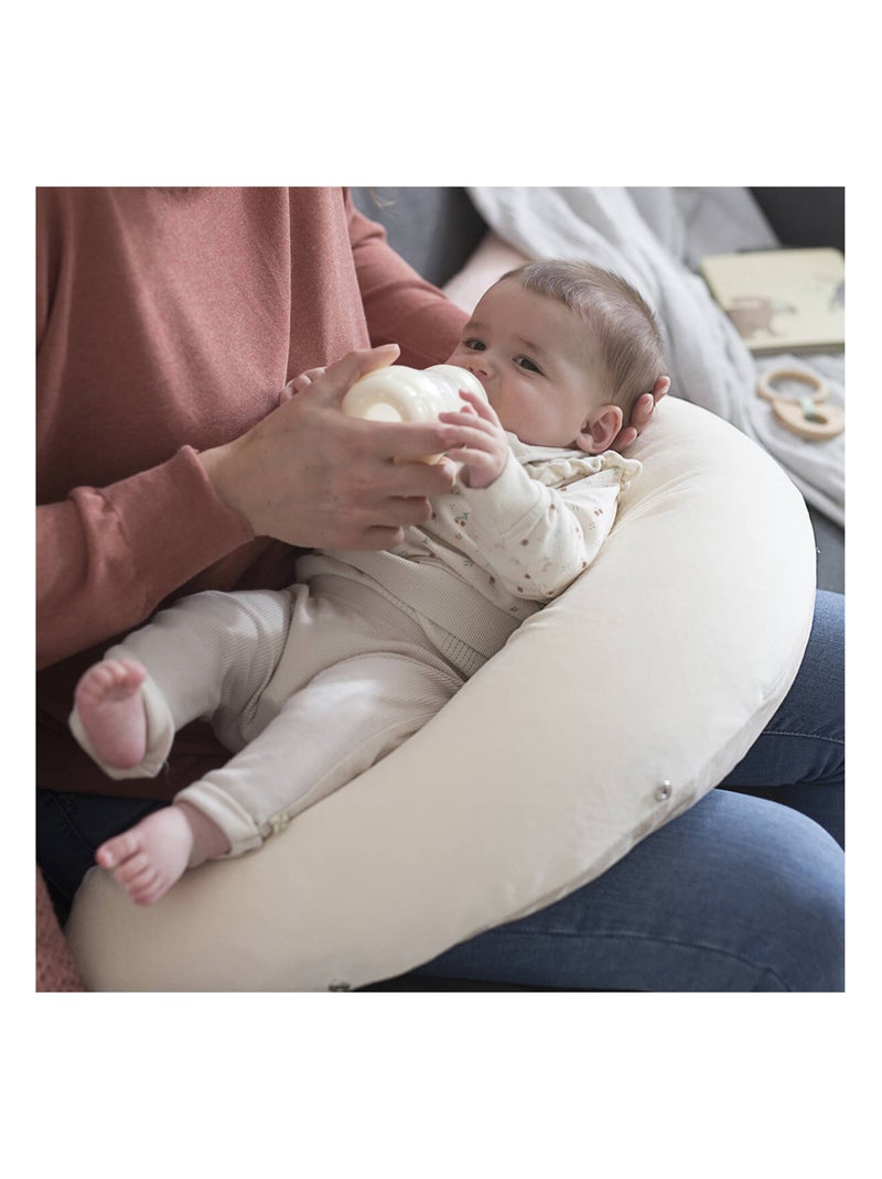Babycalin - Coussin d'allaiement et de grossesse BabySwitch 5 en 1 - Plumes Beige - Kiabi