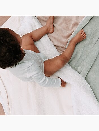 Babycalin - Couverture bébé bi-matière ultra douce