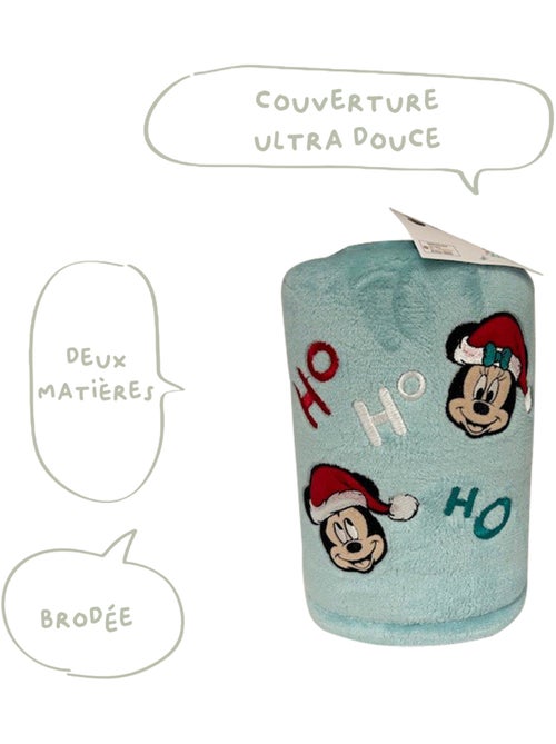 Babycalin - Couverture bébé Naissance 75x100 cm en Polyester Noël Mickey&Minnie Jingle All The Ways - Kiabi