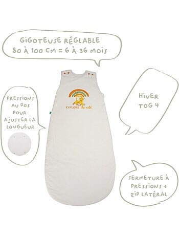 Babycalin - Gigoteuse 6-36 mois hiver 100 cm - Roi Lion Savannah