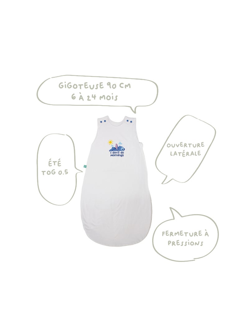 Babycalin - Gigoteuse été 6-24 mois 90 cm en Coton - Gigoteuse TOG 0.5 - Stitch Blanc Bleu - Kiabi