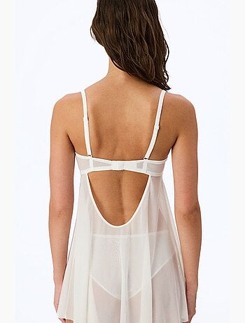 Babydoll à broderie cassée, à armatures et motif nœuds penti