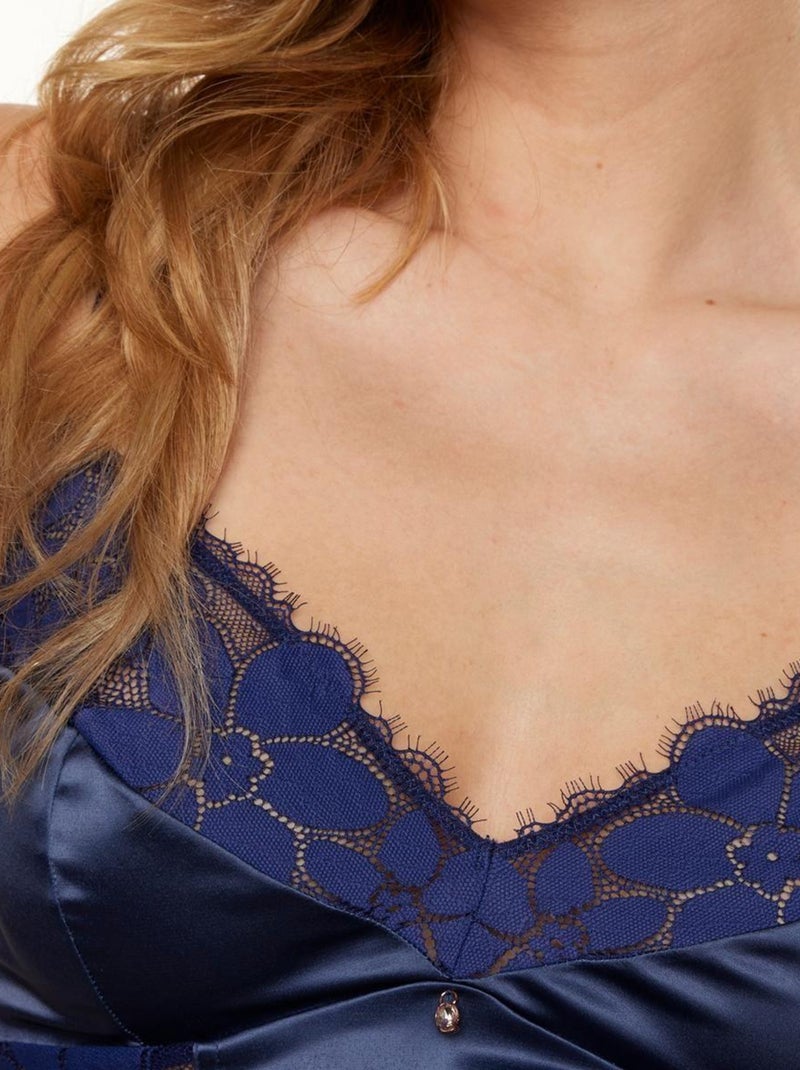 Babydoll BACKSTAGE - Brigitte Bardot Lingerie Bleu - Kiabi