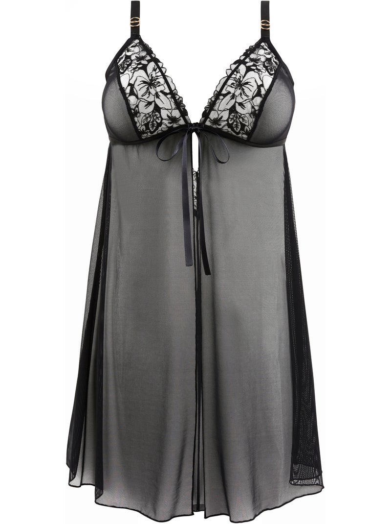 Babydoll deva sans complexe lingerie Noir Beige - Kiabi
