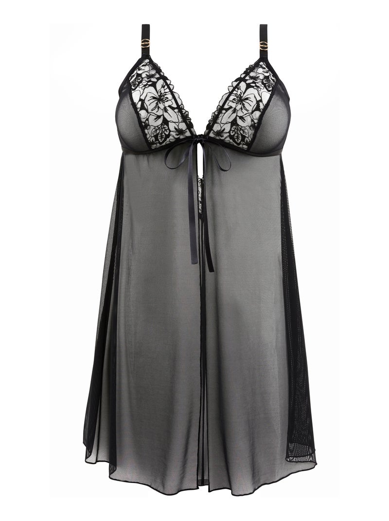 Babydoll Deva Sans Complexe Noir Beige - Kiabi