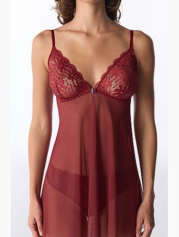 Babydoll femme en dentelle penti