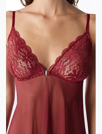 Babydoll femme en dentelle penti