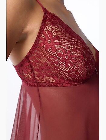 Babydoll femme en dentelle penti