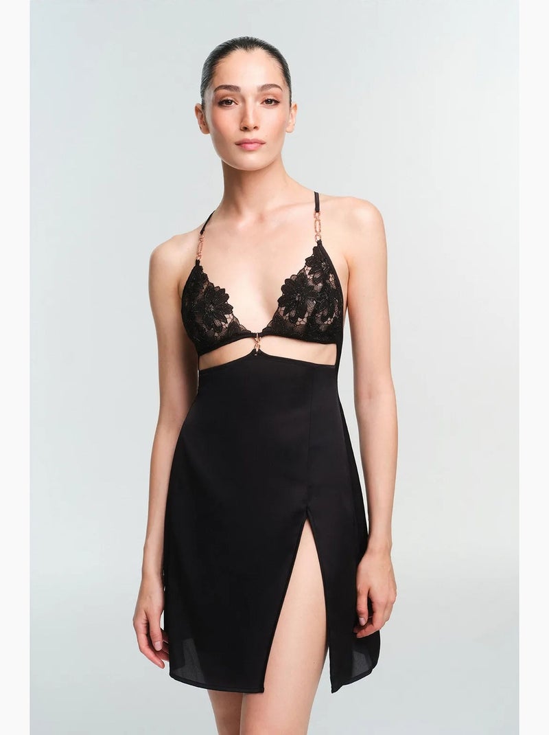 Babydoll obsidia femme penti Noir - Kiabi