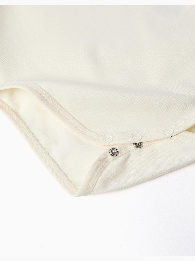 Babygrow à manches longues avec col en dentelle Blanc - Kiabi