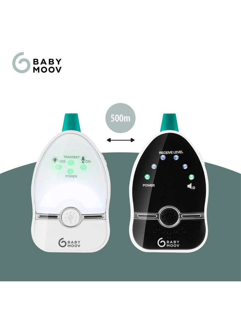 Babyphone Audio Easy Care - Veilleuse inclus - 500 mètres 'Babymoov' Blanc - Kiabi