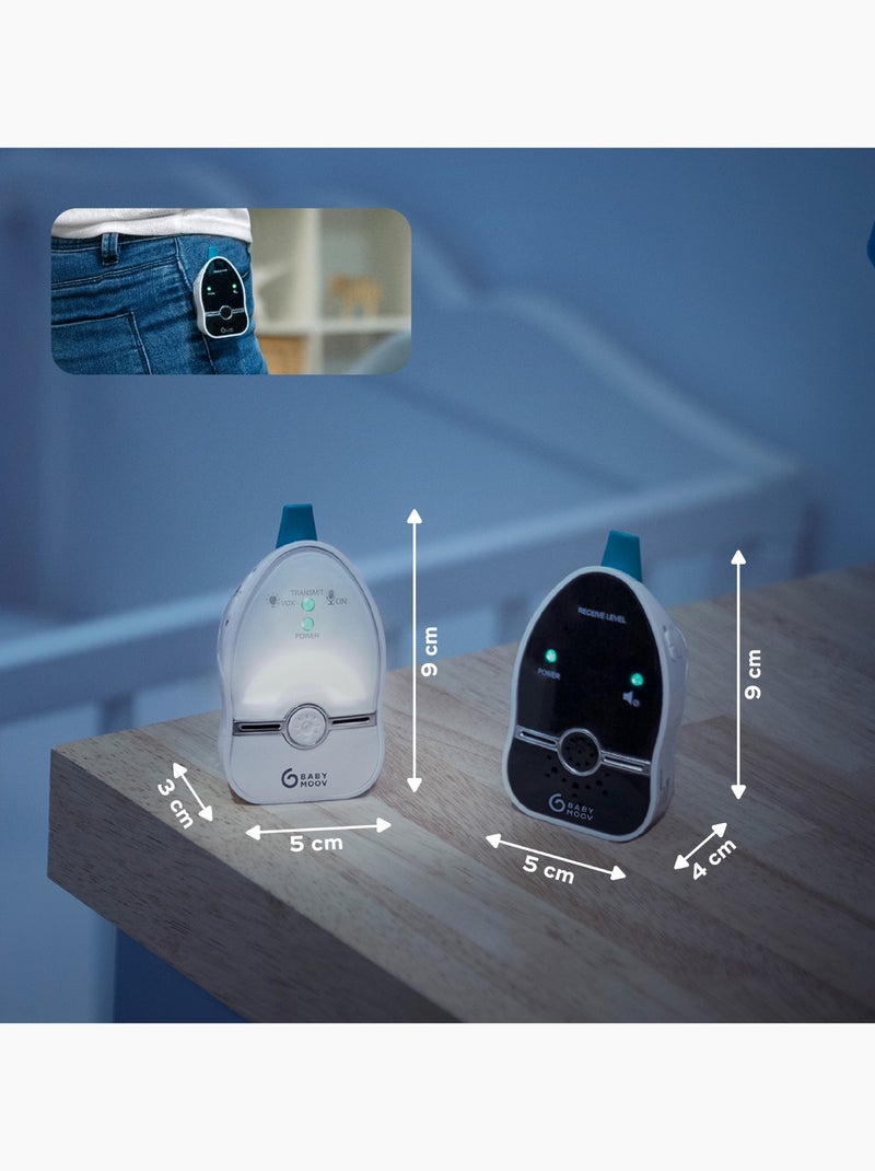 Babyphone Audio Easy Care - Veilleuse inclus - 500 mètres 'Babymoov' Blanc - Kiabi