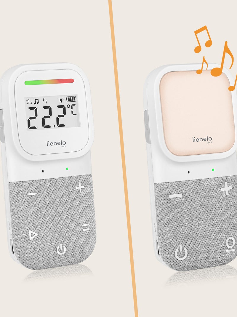 Babyphone audio LIONELO Babyline 2.3 - Communication bidirectionnelle - 10h sans fil - Température Blanc - Kiabi
