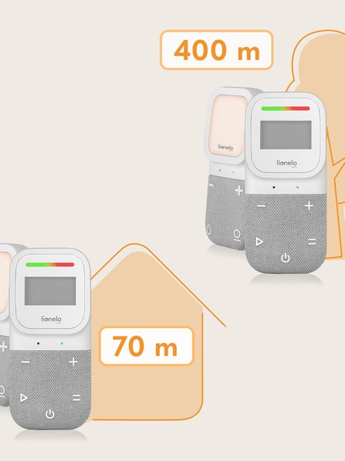 Babyphone audio LIONELO Babyline 2.3 - Communication bidirectionnelle - 10h sans fil - Température - Kiabi